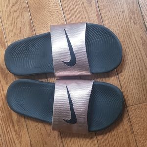 Rose Gold Nike Slides Size 8